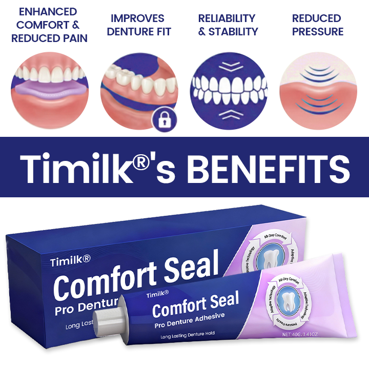 🔥 LIMITED SPECIAL OFFER 🔥 Timilk® Comfort Seal Pro Denture Adhesive🌟